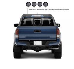 Black Horse Off-Road Armour Roll Bar Kits for 2015-2023 CANYON, COLORADO, TACOMA - RB-AR3B-PLFB