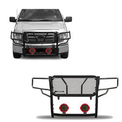 Black Horse Off Road Grille Guards RU-FOF109-B-PLR