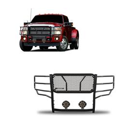 Black Horse Off Road Grille Guards RU-FOF211-B-PLB