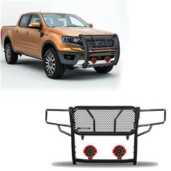 Black Horse Off Road Grille Guards RU-FORA19-B-PLR
