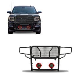 Black Horse Off Road Grille Guards RU-GMSI14-B-PLR