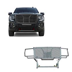 Black Horse Off-Road Rugged Heavy-Duty Grille Guards RU-GMSI19-B-K2