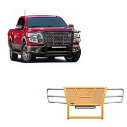 Black Horse Off-Road Rugged Heavy-Duty Grille Guards for 2017-2023 TITAN - RU-NITI17-B-K1