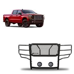 Black Horse Off Road Grille Guards RU-CHSI19-B-PLFB