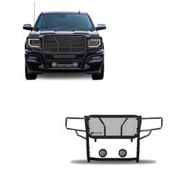 Black Horse Off Road Grille Guards RU-GMSI14-B-PLFB