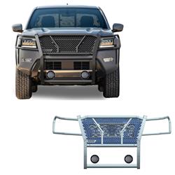 Black Horse Off Road Grille Guards RU-NIFR22-B-PLFB