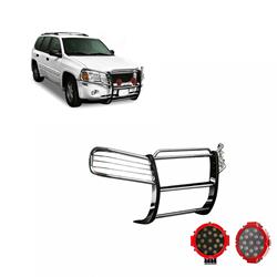 Black Horse Off-Road Modular Grille Guards for 2002-2009 ENVOY, 2002-2006 ENVOY XL, 2004-2005 ENVOY XUV - 17GD26MSS-PLR