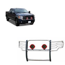 Black Horse Off-Road Modular Grille Guards for 2015-2021 F-150 - 17FP32MSS-PLR
