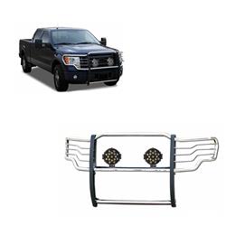 Black Horse Off-Road Modular Grille Guards for 2015-2021 F-150 - 17FP32MSS-PLB