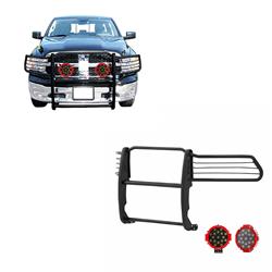 Black Horse Off-Road Modular Grille Guards for 2011-2018 1500, 2019-2020 1500 CLASSIC, 2009-2010 RAM 1500 - 17DG109MA-PLR