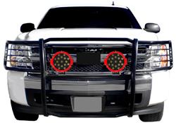 Black Horse Off-Road Modular Grille Guards for 2007-2013 SILVERADO 1500 - 17A035700A2MA-PLR