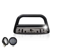 Black Horse Off-Road Bull Bars for 2011-2018 1500, 2019-2020 1500 CLASSIC, 2009-2010 RAM 1500 - CBBS-DOE1011SP-PLFB