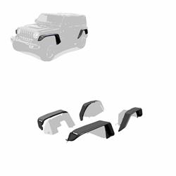 Black Horse Off-Road Tubular Fender Flares for 2018-2023 WRANGLER - TFFJL