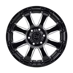 Black Rhino Sierra Gloss Black with Milled Spoke Wheels 17x9