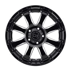 Black Rhino Sierra Gloss Black with Milled Spoke Wheels 17x9