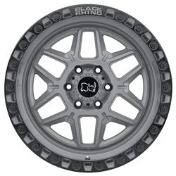 Black Rhino Kelso Gloss Battleship Gray with Black Lip Edge Wheels 17x9