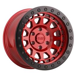 Black Rhino Primm Beadlock Gloss Candy Red with Black Ring Wheels