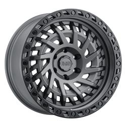 Black Rhino Shredder Matte Gunmetal with Black Lip Edge Wheels
