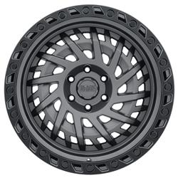 Black Rhino Shredder Matte Gunmetal with Black Lip Edge Wheels 17x9