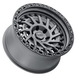 Black Rhino Shredder Matte Gunmetal with Black Lip Edge Wheels 17x9
