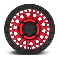 Black Rhino Parker UTV Candy Red Beadlock Wheels with Black Ring 14x7
