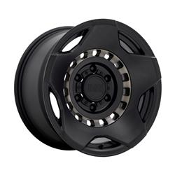 Black Rhino Muzzle Matte Black Wheels with Machined Ring 17x9
