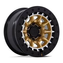 Black Rhino Tusk Matte Gold Wheels with Machined Ring 17x8.5