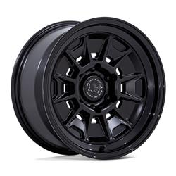 Black Rhino Mondo Matte Black Wheels with Gloss Black Lip 18x9