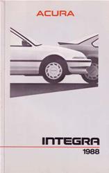 Bishko Factory OEM Owner's Manuals and User Guides for 1988 INTEGRA - 10022