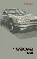 Bishko Factory OEM Owner's Manuals and User Guides for 1988 LEGEND - 10038