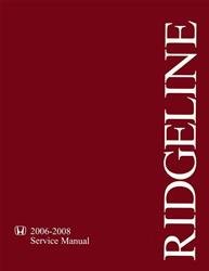 Bishko Factory OEM Service Manuals for 2006-2008 RIDGELINE - 10222