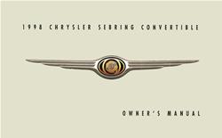 Bishko Factory OEM Owner's Manuals and User Guides for 1998 SEBRING - 10368