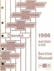 Bishko Factory OEM Service Manuals for 1986 ASTRO - 1051