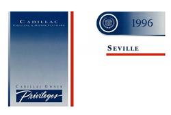 Bishko Factory OEM Owner's Manuals and User Guides for 1996 SEVILLE - 10665