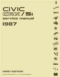 Bishko Factory OEM Service Manuals for 1987 CIVIC - 10702