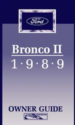 Bishko Factory OEM Owner's Manuals and User Guides for 1989 BRONCO II - 10796