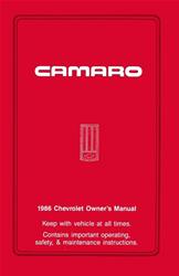 Bishko Factory OEM Owner's Manuals and User Guides for 1986 CAMARO - 10852