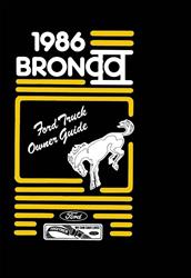 Bishko Factory OEM Owner's Manuals and User Guides for 1986 BRONCO II - 10941