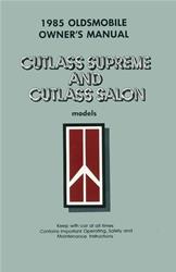 Bishko Factory OEM Owner's Manuals and User Guides for 1985 CUTLASS SALON, CUTLASS SUPREME - 10981