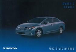 Bishko Factory OEM Owner's Manuals and User Guides for 2012 CIVIC - 11101