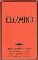 Bishko Factory OEM Owner's Manuals and User Guides for 1985 EL CAMINO - 11134