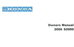 Bishko Factory OEM Owner's Manuals and User Guides for 2006 S2000 - 11237
