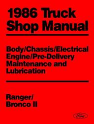Bishko Factory OEM Service Manuals for 1986 BRONCO II, RANGER - 1126