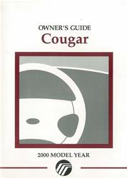 Bishko Factory OEM Owner's Manuals and User Guides for 2000 COUGAR - 11298