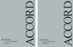 Bishko Factory OEM Service Manuals for 2008-2011 ACCORD - 11580