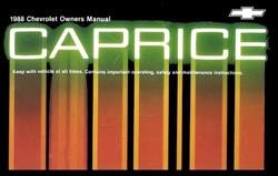 Bishko Factory OEM Owner's Manuals and User Guides for 1988 CAPRICE - 11649