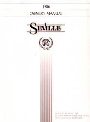 Bishko Factory OEM Owner's Manuals and User Guides for 1986 SEVILLE - 1165