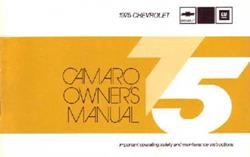 Bishko Factory OEM Owner's Manuals and User Guides for 1975 CAMARO - 1174