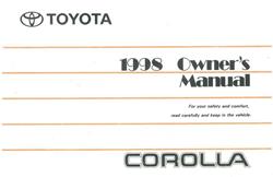 Bishko Factory OEM Owner's Manuals and User Guides for 1998 COROLLA - 11761