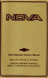 Bishko Factory OEM Owner's Manuals and User Guides for 1986 NOVA - 1181